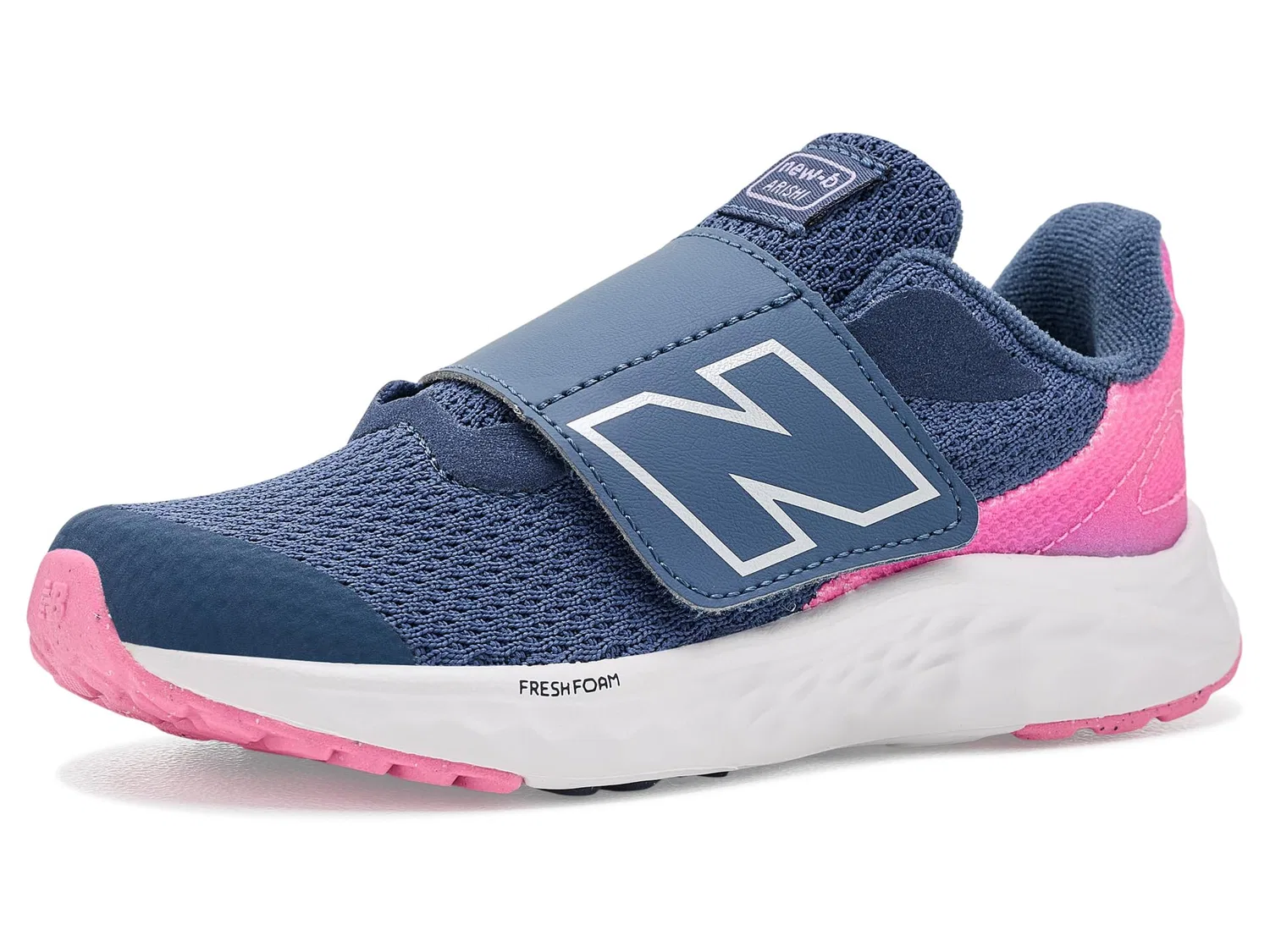 Кроссовки Arishi Hook & Loop (для младенцев и малышей) New Balance Kids, Vintage Indigo/Signal Pink