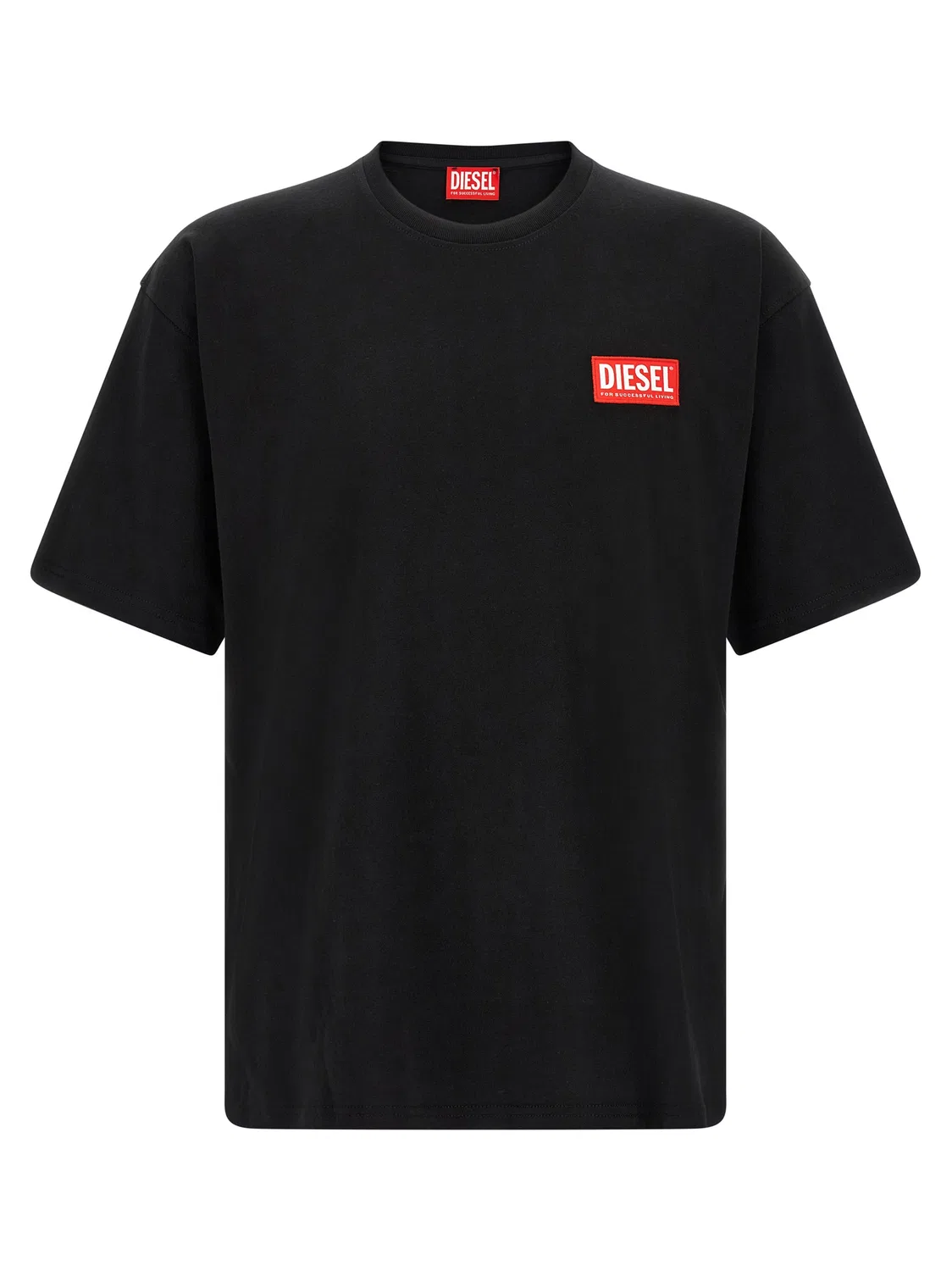 Мужская футболка с принтом Black Cotton Sportswear Diesel, Black