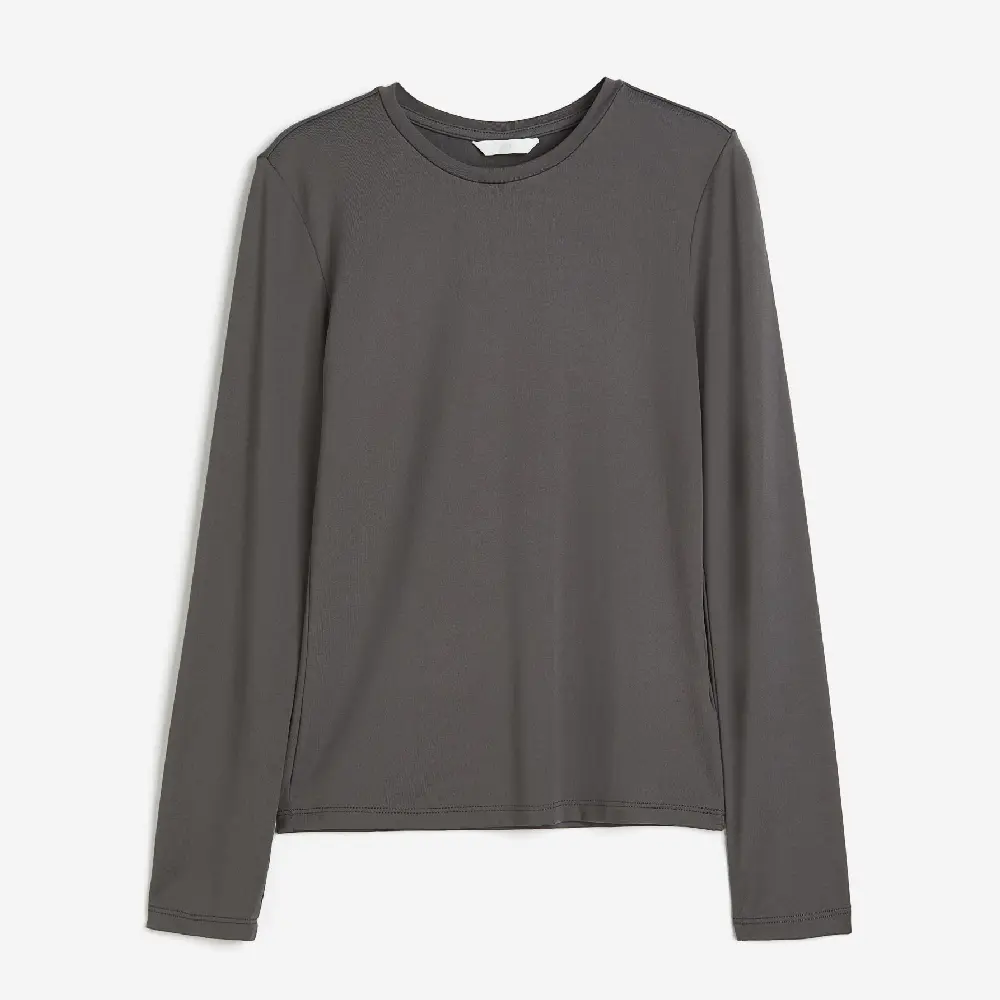 

Лонгслив H&M Jersey, темно-серый