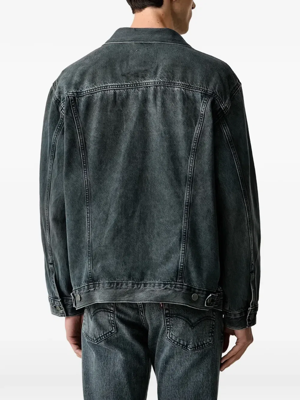 Потертая джинсовая куртка Relaxed Trucker Levi's, серый — фото 3
