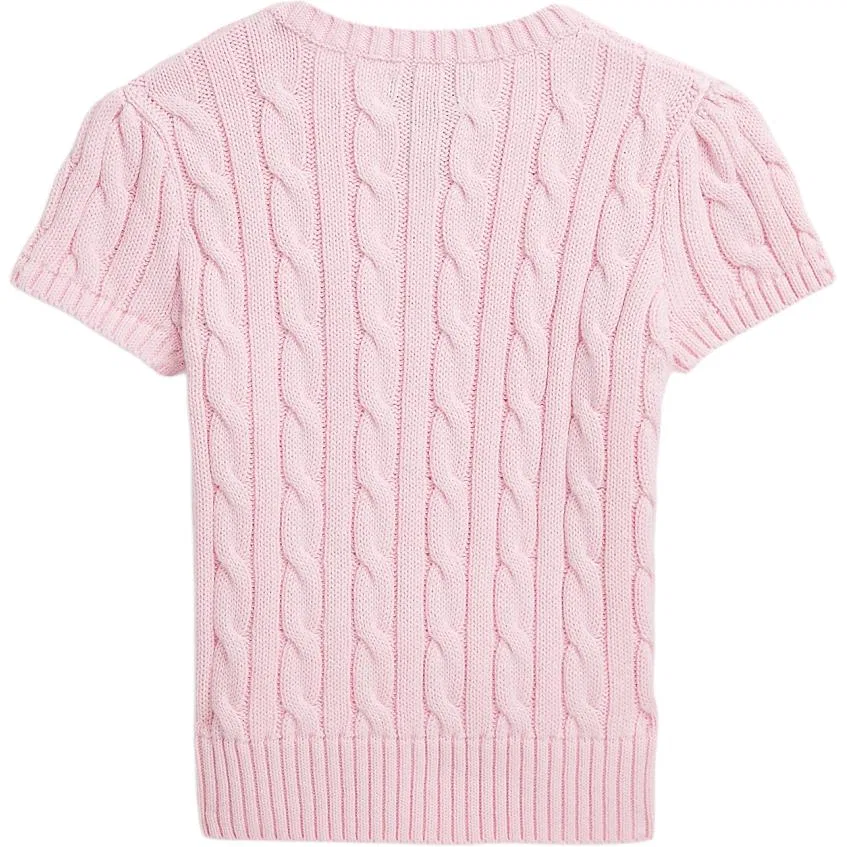 Детский трикотажный свитер с длинным рукавом Polo Ralph Lauren, Light Pink — фото 3