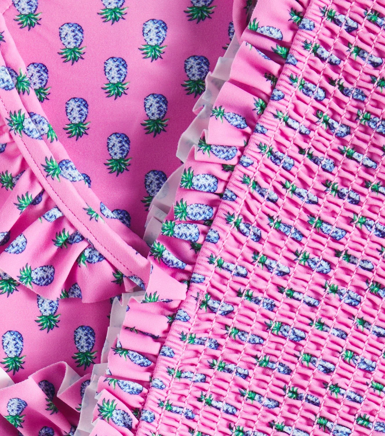 Бикини-халтер с оборками Mini Pinapple Convo Polo Ralph Lauren Kids, фиолетовый — фото 2