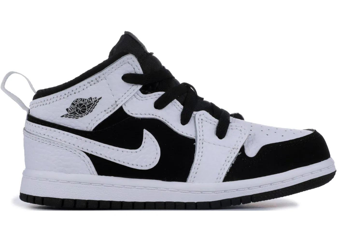 Детские кроссовки с высоким берцем Jordan 1 Mid Jordan White/Black-White