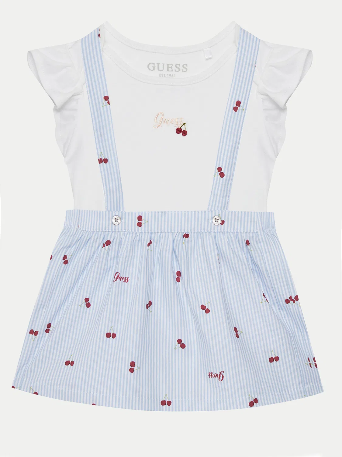 Детский комплект стандартного кроя для девочки Guess, белый