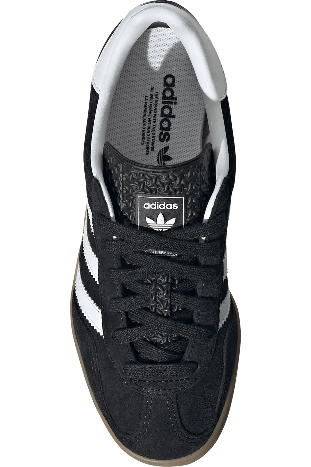 Детские кеды низкие Gazelle Indoor adidas, Black/White/Gum — фото 4