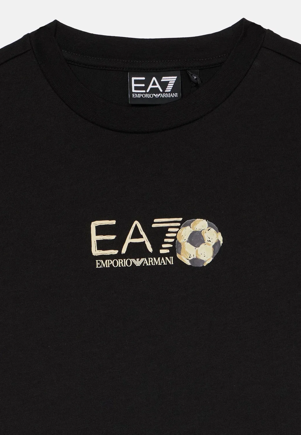 Футболка унисекс с принтом орла и изображением поезда Ea7 Emporio Armani, Black — фото 3