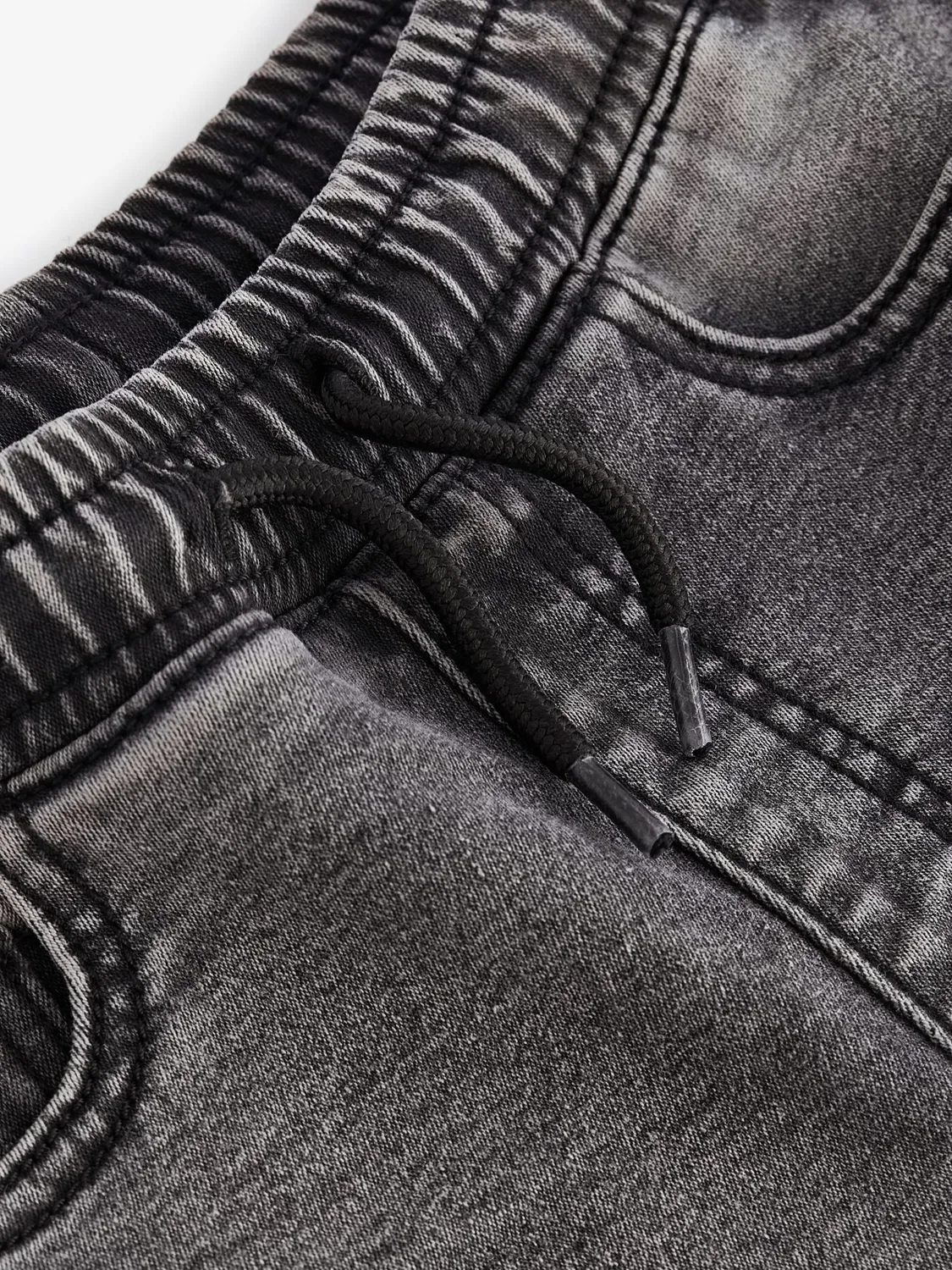 Джинсы эластичные на поясе, Модель Regular Fit Stretch Elasticated Waist Jeans Next, серый — фото 3