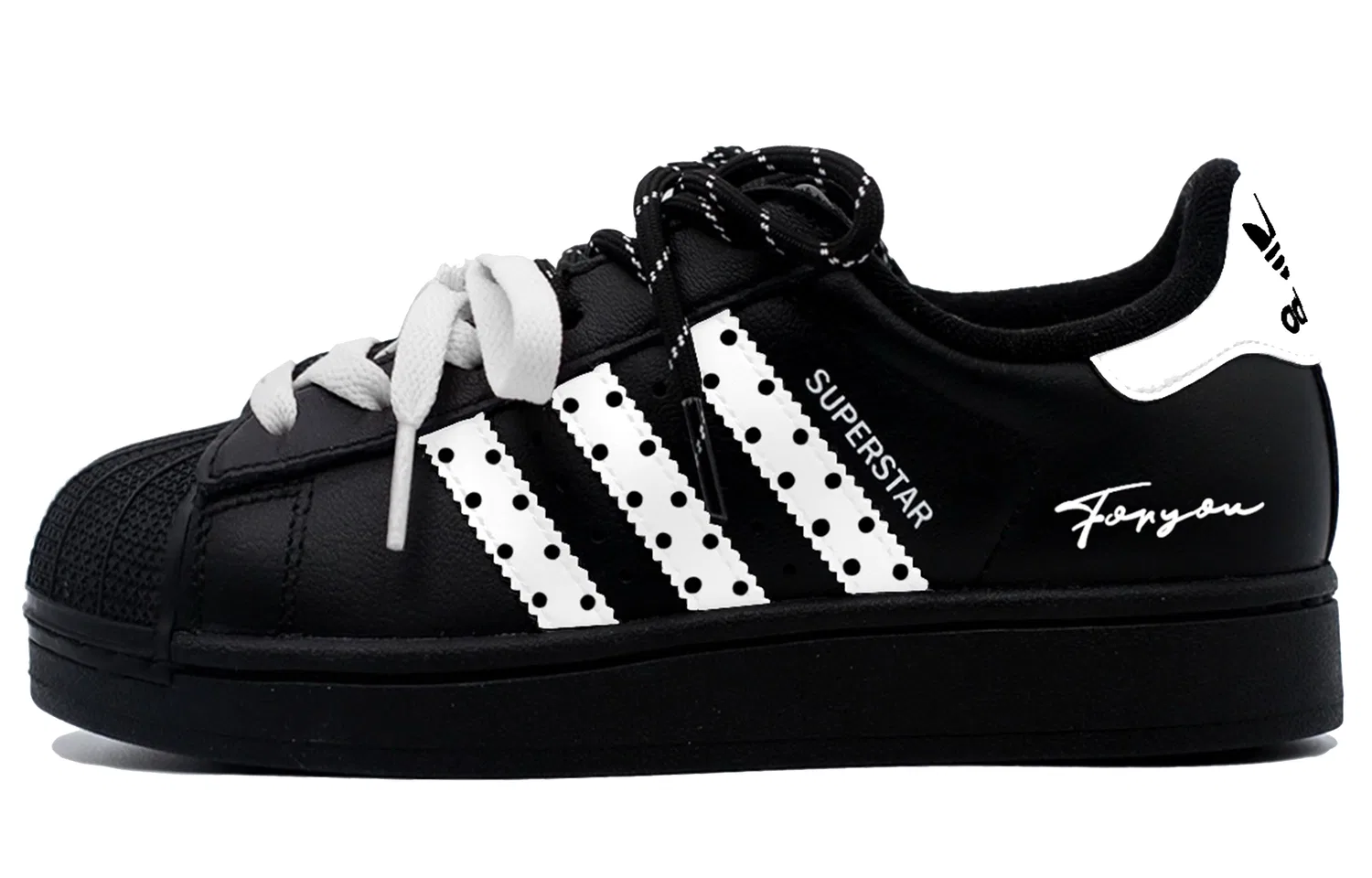 Детские кеды с принтом Adidas Originals Superstar 2, Black — фото 3