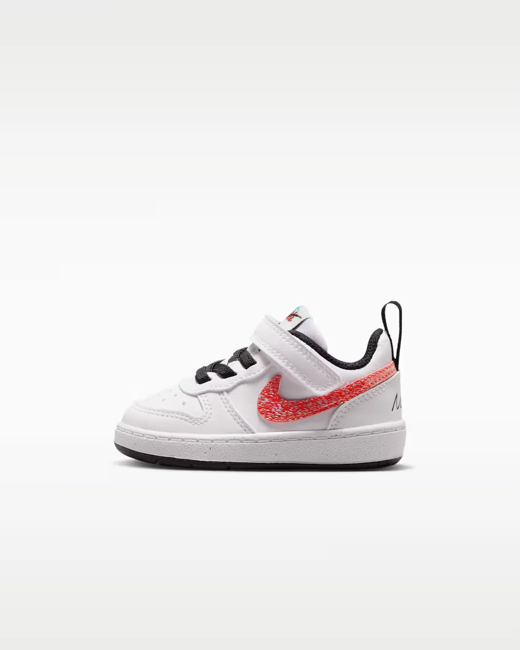 Детская/подростковая обувь Nike Court Borough Low, White/Picante Red/Barely Volt/Current Blue