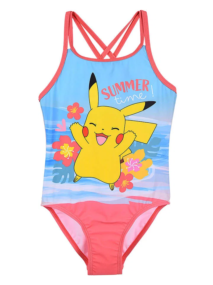 Купальник с принтом Pokemon, розовый