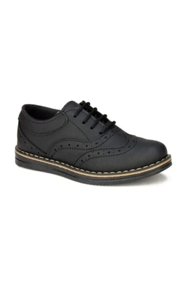 Детские классические туфли для мальчиков на липучке Volter, Black Leather Laces