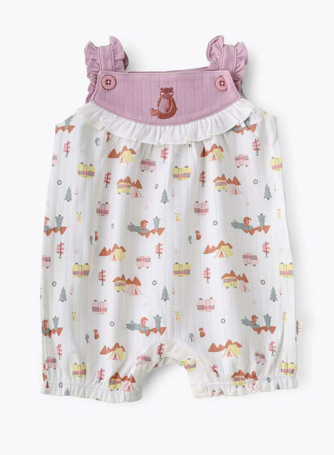 Боди-комбинезон без рукавов с принтом Elegant Kids, розовый