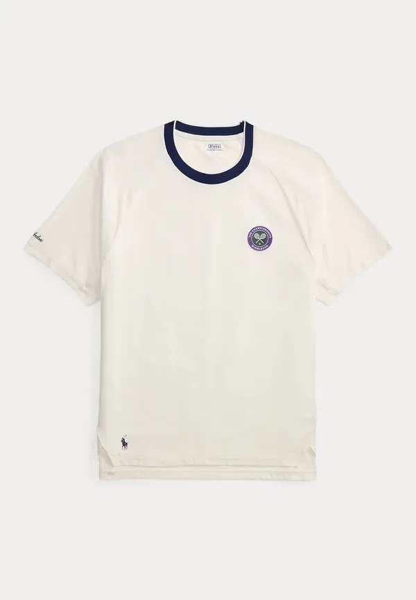 Футболка с принтом Wimbledon performance t-shirt, Polo Ralph Lauren, Ceramic White, белый — фото 4