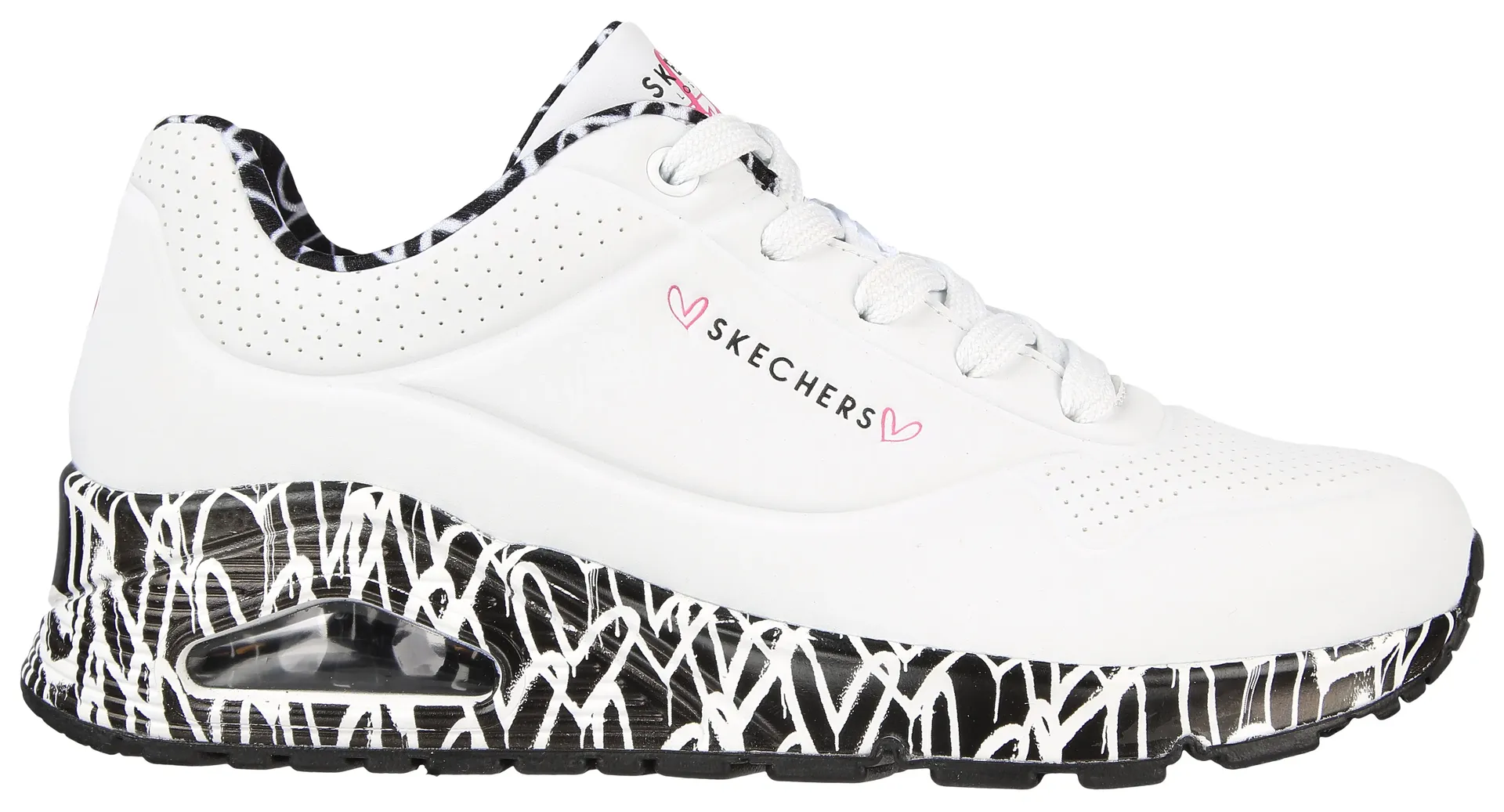 Кроссовки Skechers "UNO LOVING LOVE", с воздушной подошвой, повседневная обувь, полуботинки, туфли на шнуровке, черный — фото 3