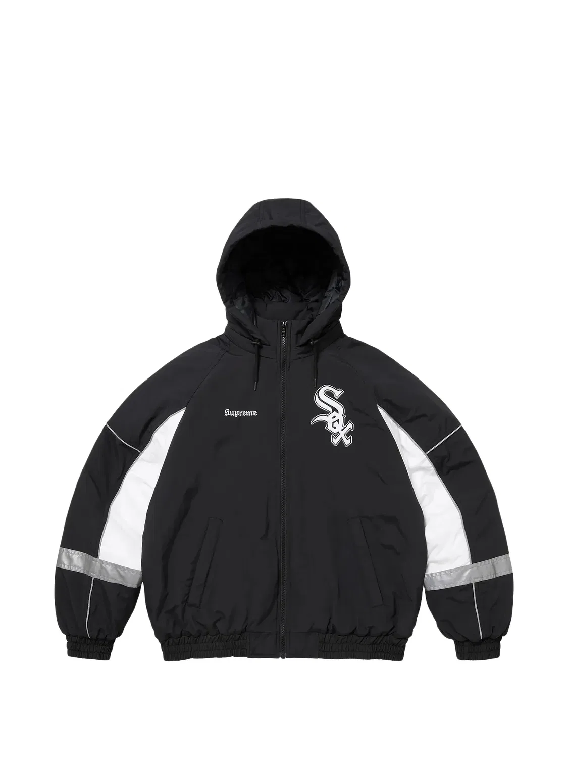 Куртка с капюшоном черная Supreme, черный