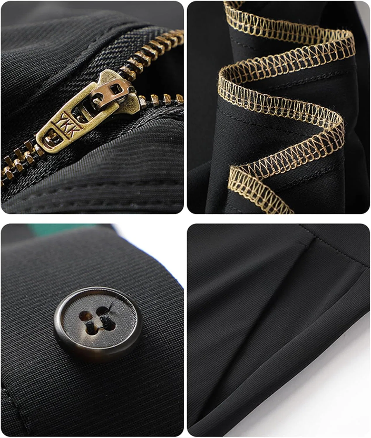 Мужские брюки прямого кроя с высокой эластичностью, модель Golf Business Slacks, цвет серый — фото 4