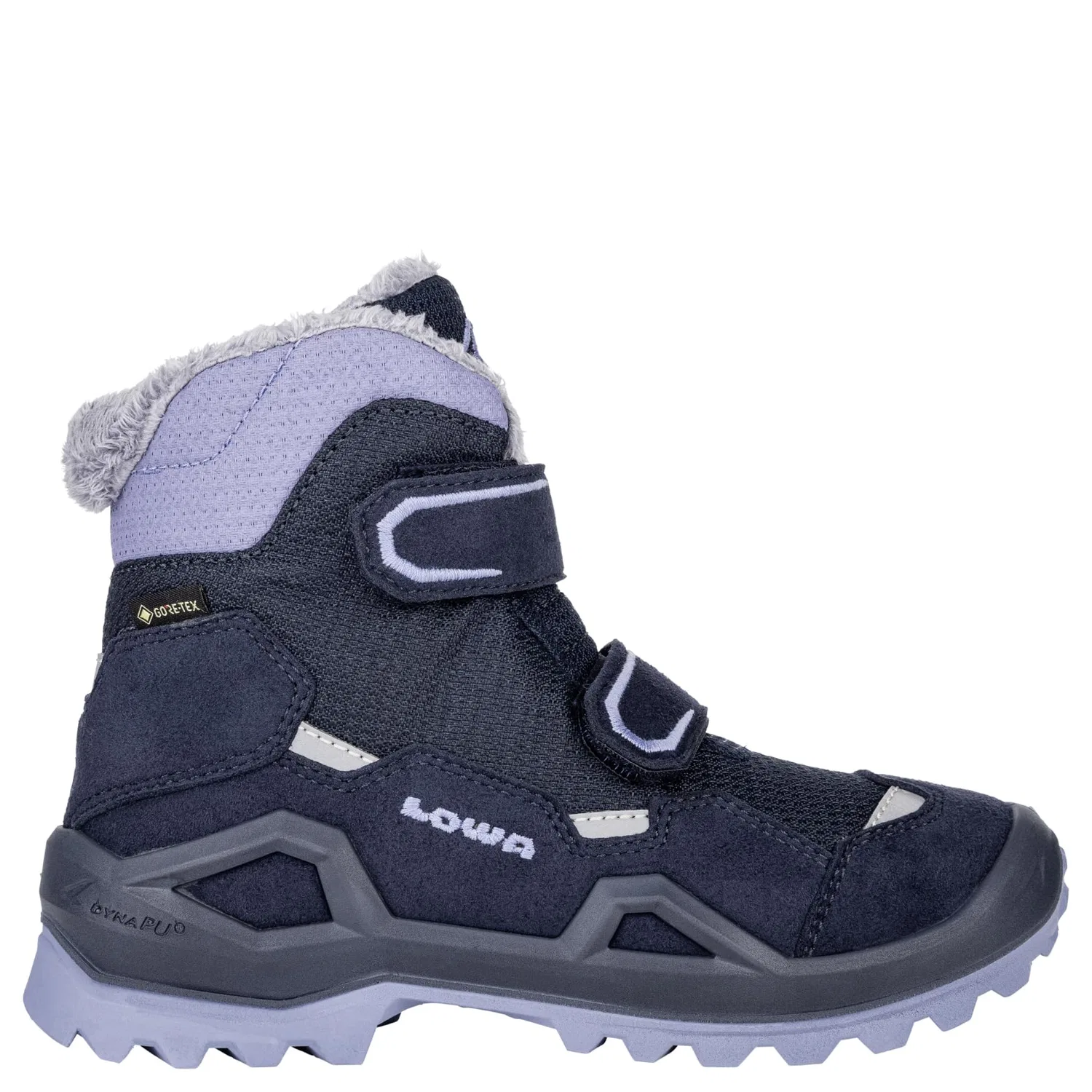 Детские ботинки для мальчиков с принтом Milo Evo Gtx Mid Jr LOWA, Black Orange