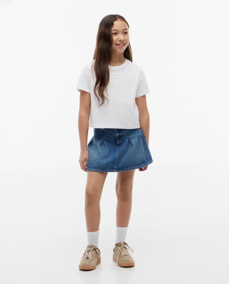 Детская футболка, Silueta Boxy Logo Frontal, Tommy Hilfiger, белый — фото 4