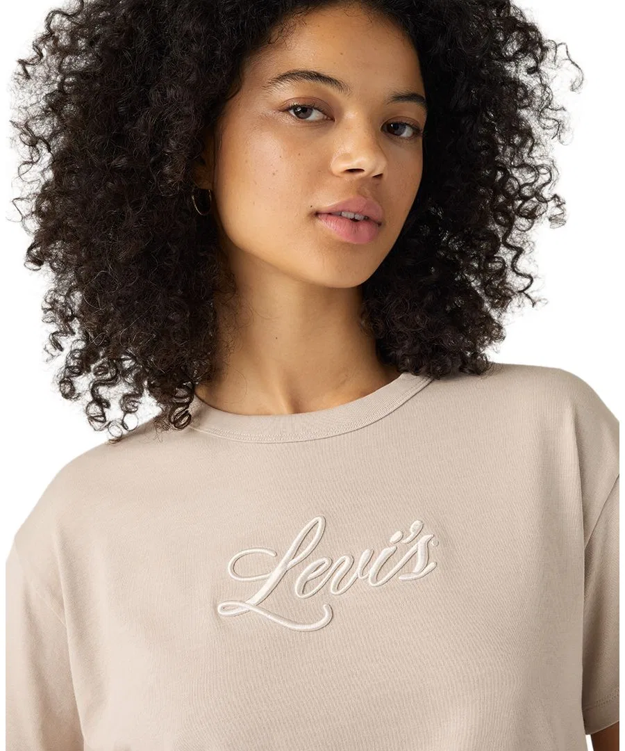 Футболка свободного кроя Vintage Relaxed-Fit T-Shirt Levi's, Corded Script Logo Chateau Gray — фото 3