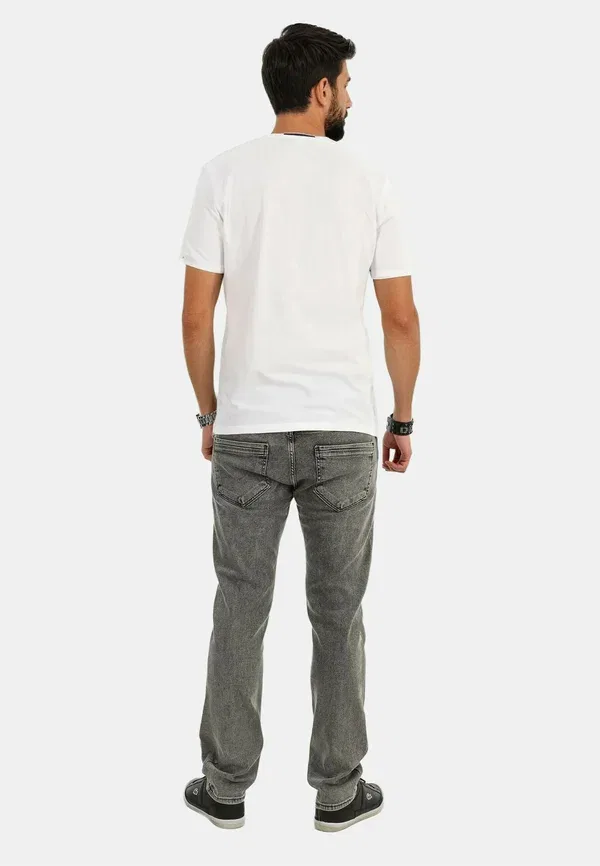 Футболка с застежкой-молнией basic t-shirt U.S. Polo Assn., weiss-navy — фото 3