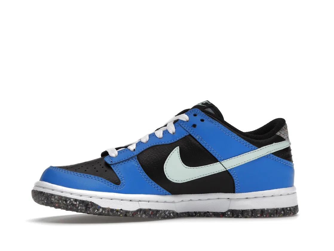 Детские кроссовки для мальчиков и девочек с экологичным дизайном Nike Dunk Low Crater Nike, Black/Light Photo Blue/Active Pink/Mint Foam — фото 3