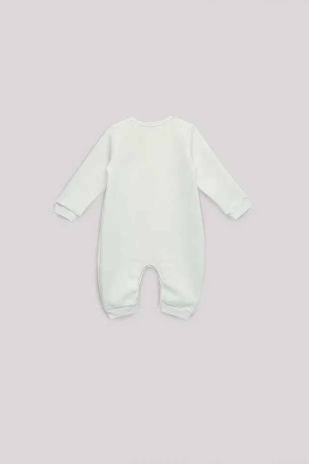 Детский комбинезон для девочек с принтом Tyess Basic, White — фото 2