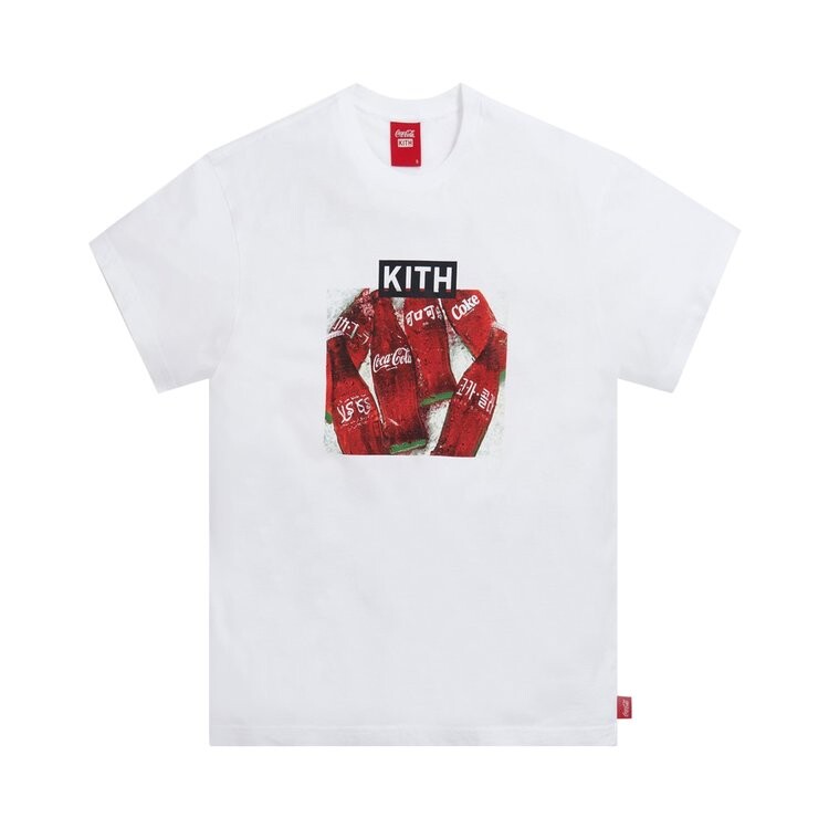 

Футболка Kith x Coca-Cola Language Bottle Vintage Tee 'White', белый