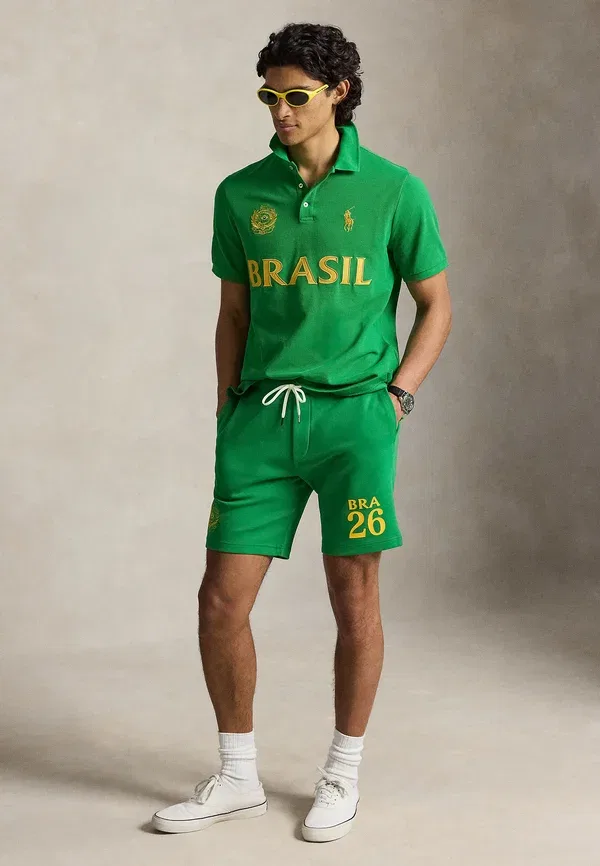 Поло хлопок Classic fit brazil polo shirt Polo Ralph Lauren, Cruise Green, зеленый — фото 2
