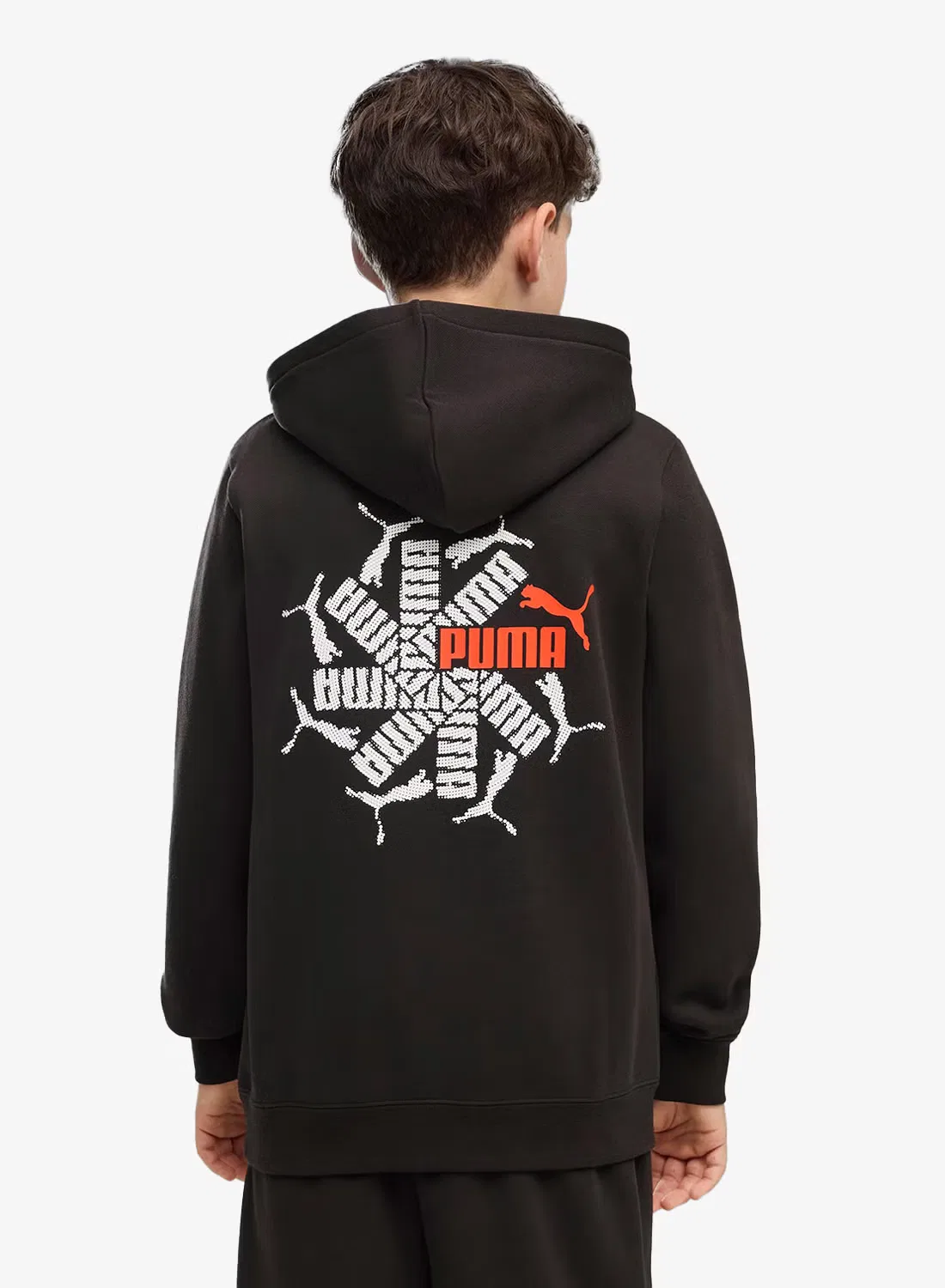 Худи с графическим принтом Youth Essential Logo Lab Puma, черный — фото 2