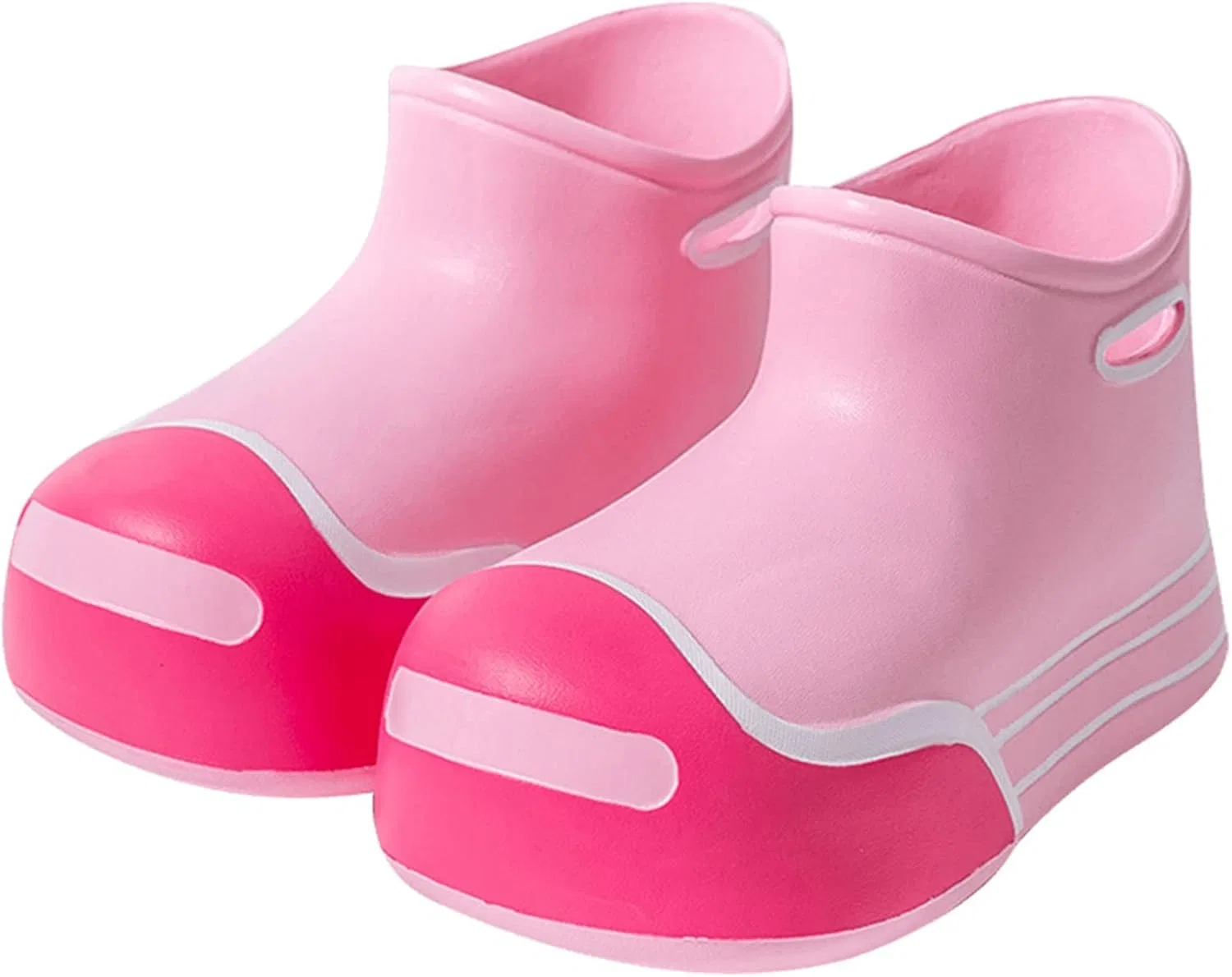 Детские сапоги дождевые для мальчиков и девочек с толстой подошвой, Pink