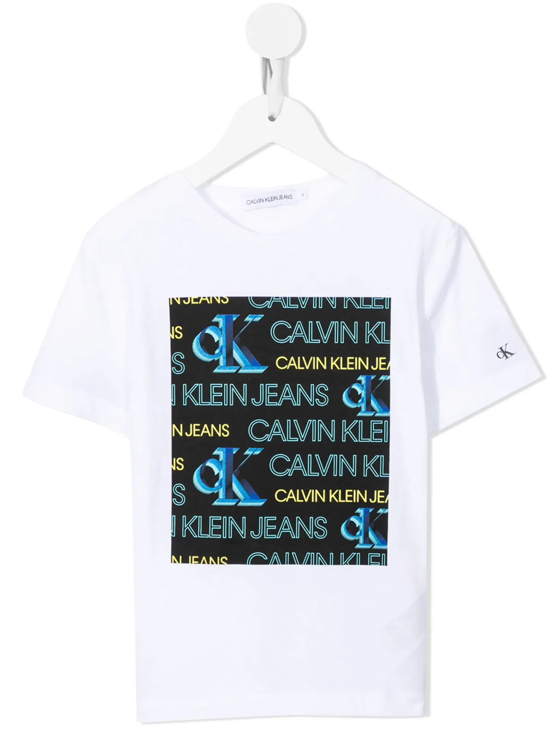 Футболка с логотипом с коротким рукавом Calvin Klein, белый
