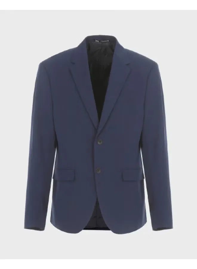 Костюм деловой с плечевыми накладками Zara, темно-синий