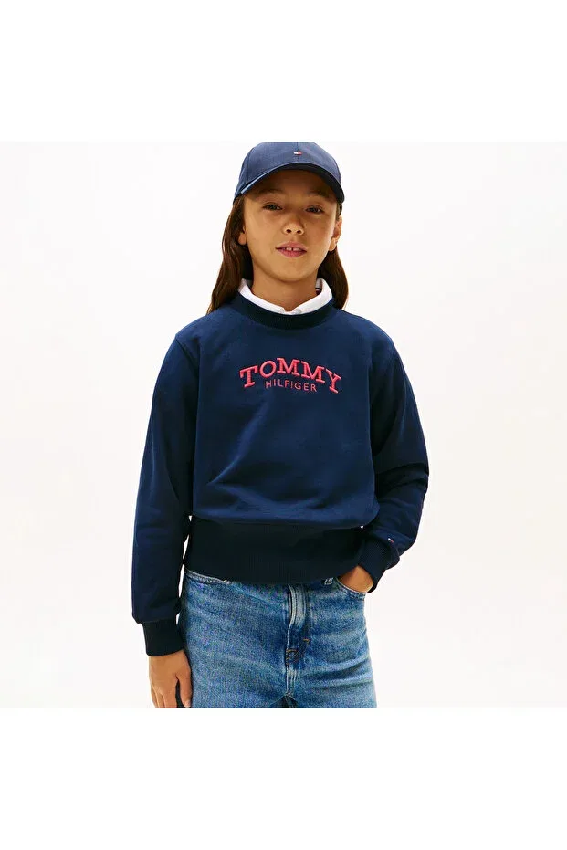 Детские свитшот для девочек с длинным рукавом Tommy Hilfiger, C1g-Blue