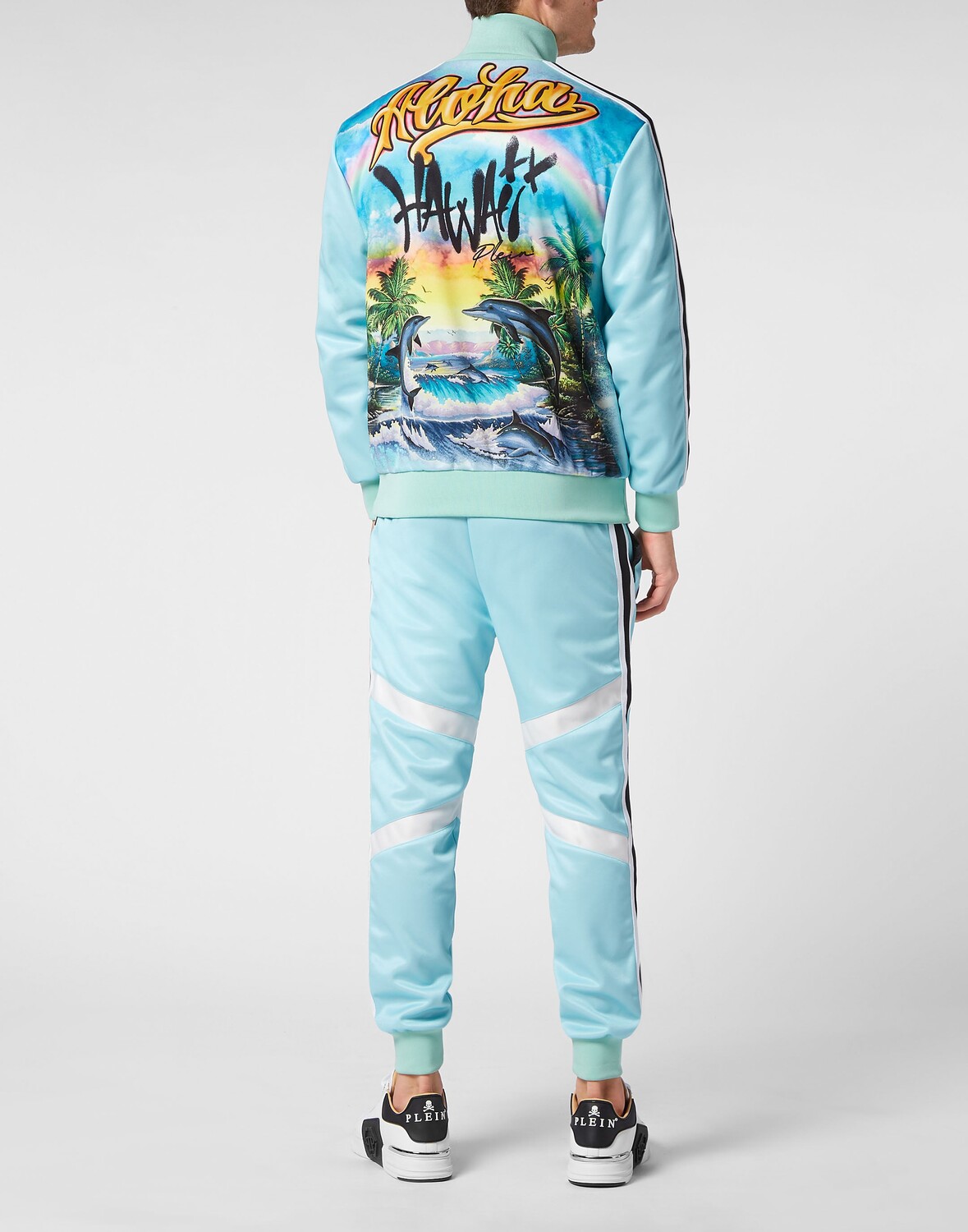 

СПОРТИВНЫЙ КОСТЮМ: КУРТКА НА МОЛНИИ + СПОРТИВНЫЕ БРЮКИ HAWAII Philipp Plein, цвет Light Blue