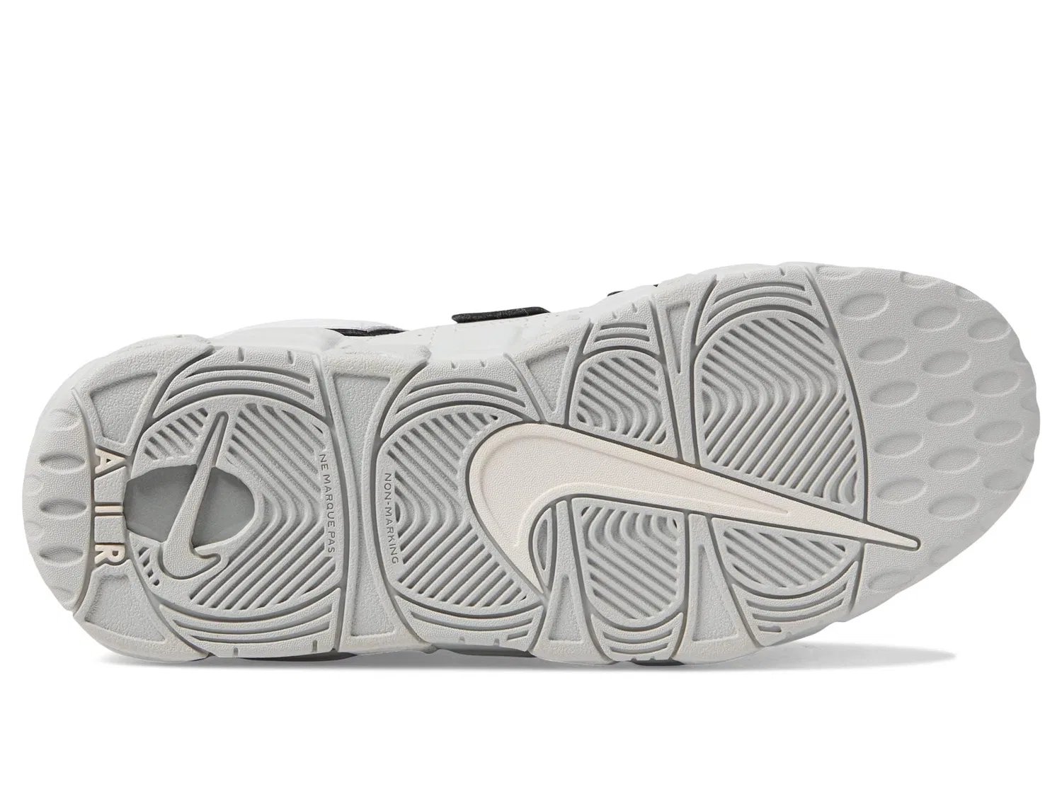 Детские кроссовки для мальчиков с закрытым носком Air More Uptempo NIKE, Metallic Silver Photonic Powder White Black — фото 3