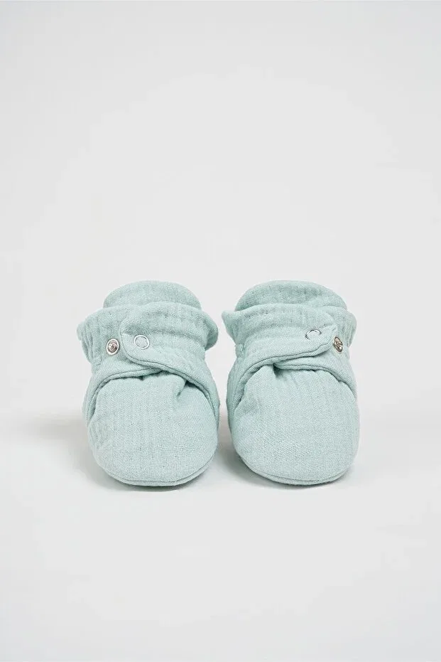 Детские пинетки из органического хлопка Babyzilla, Mint