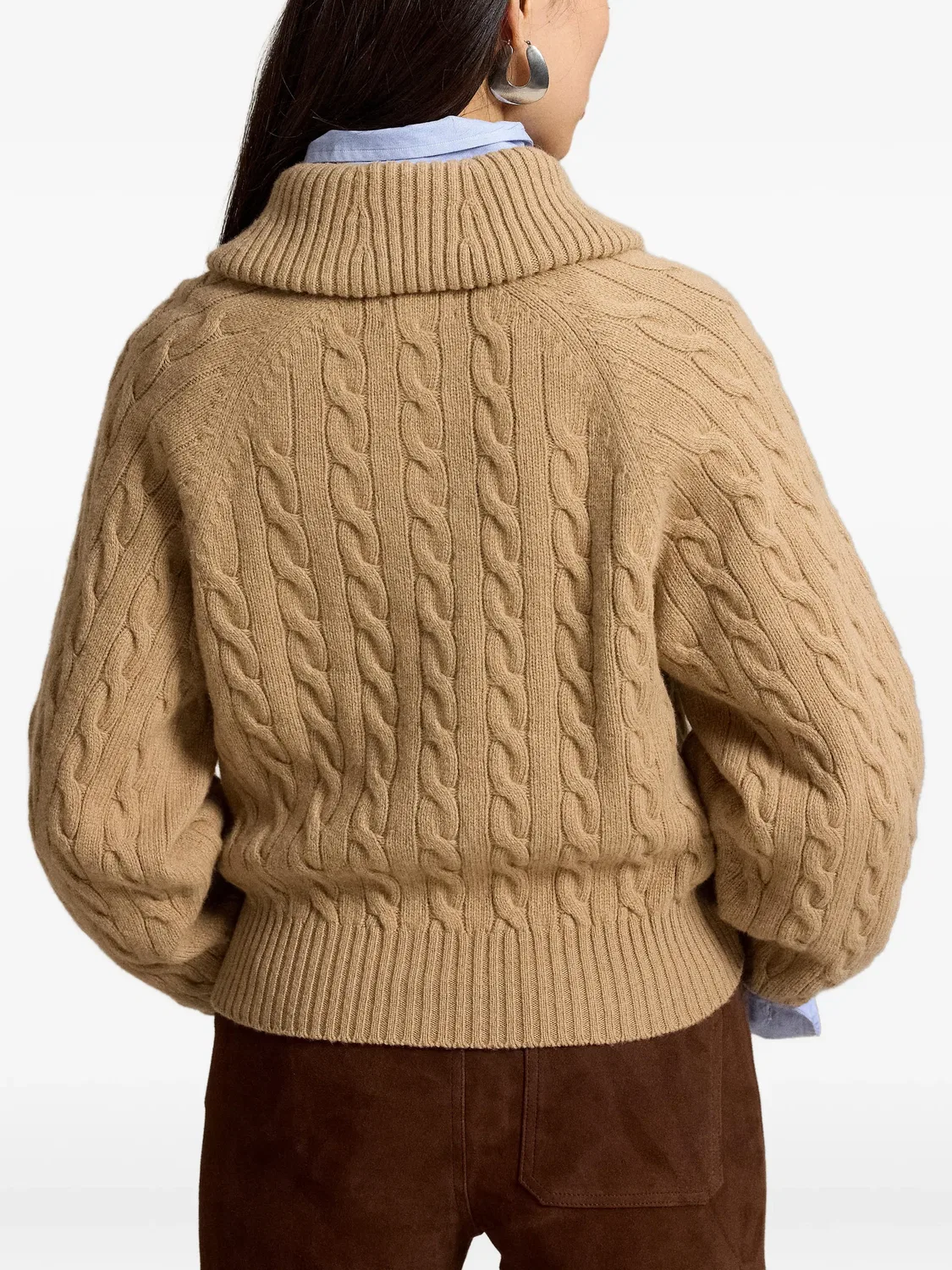 Polo Ralph Lauren Кардиган-жакет в кабельной вязке Нейтральные — фото 4