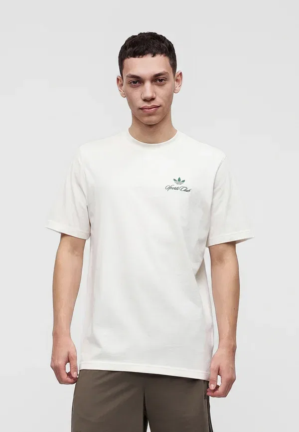 Футболка Sportclub свободного кроя унисекс - футболка с принтом Adidas Originals, кремовый — фото 2