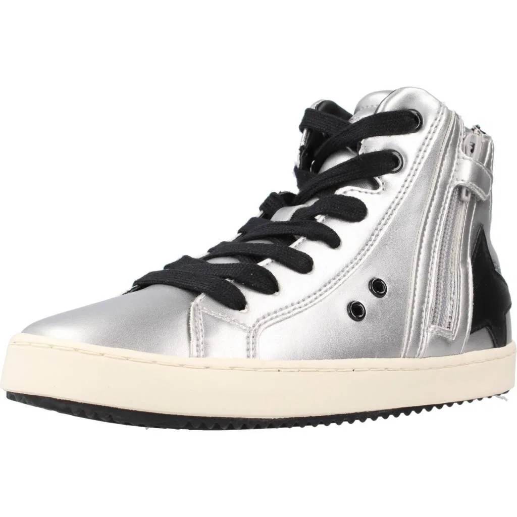 Детские кроссовки с текстурой J Kalispera G. Geox, Silver