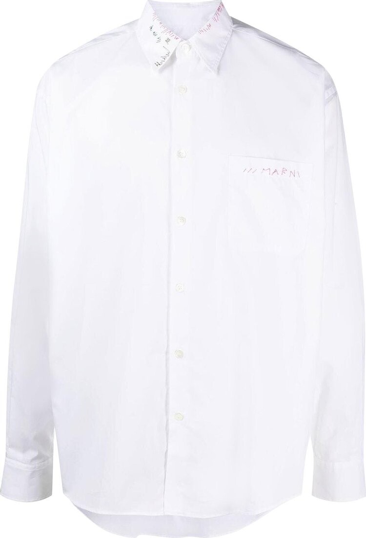 

Рубашка Marni Organic Poplin Shirt 'Lily White', белый