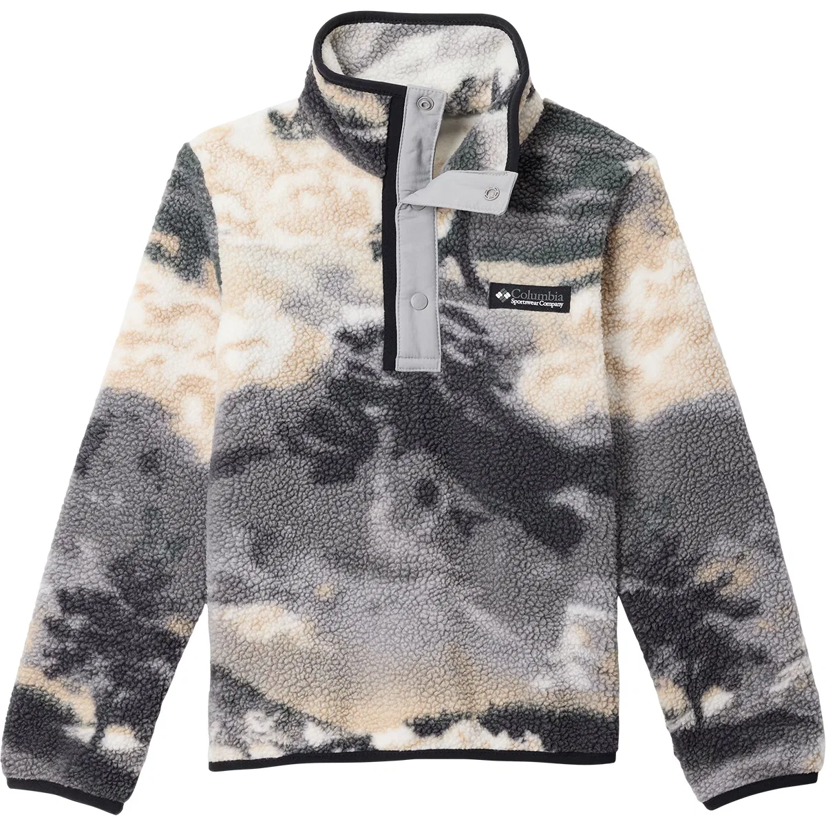 Детское флисовое полукомбинезон на кнопках Helvetia II Printed 1/2-Snap Fleece Jacket Columbia, Shark Dreaming/Columbia Grey