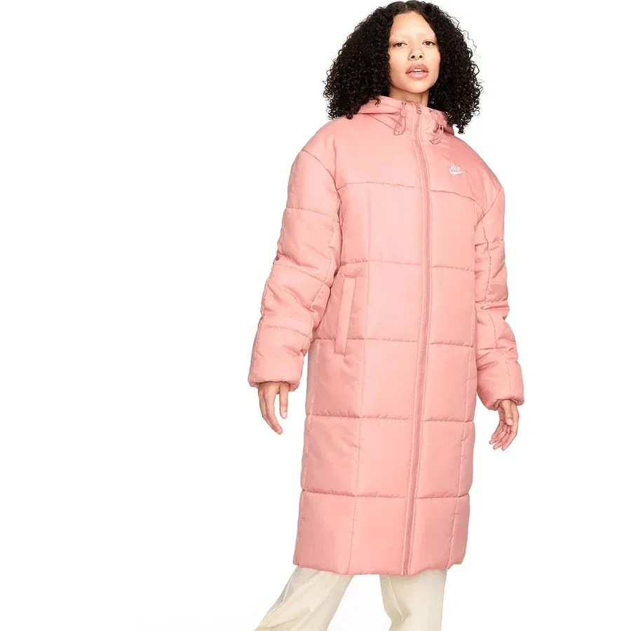 Женская куртка-парка с капюшоном, утепленная, Nike Sportswear Classic Puffer Therma-Fit, Черный