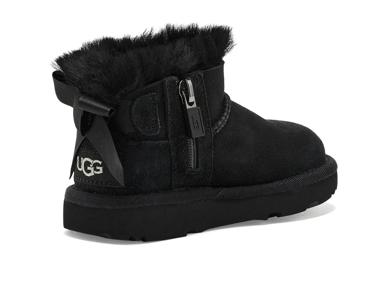 Ботинки Ultra Mini Bailey Bow (для малышей) Ugg Kids, Black — фото 4