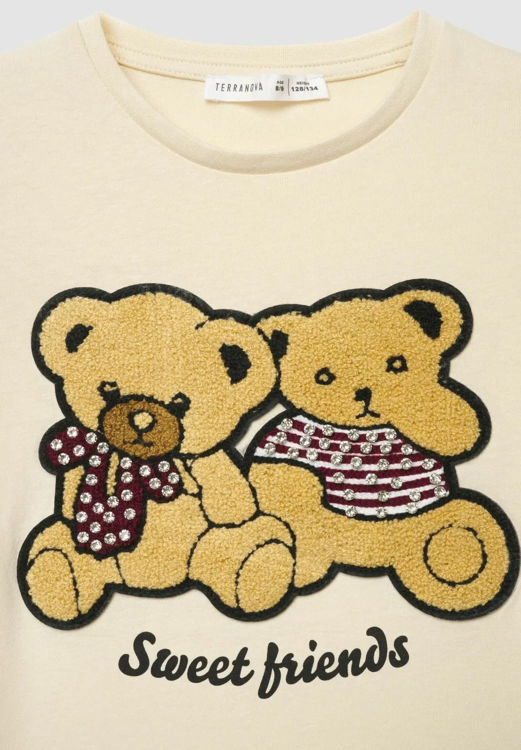 Футболка с длинными рукавами (T-Shirt con stampa) Terranova, Crema — фото 3