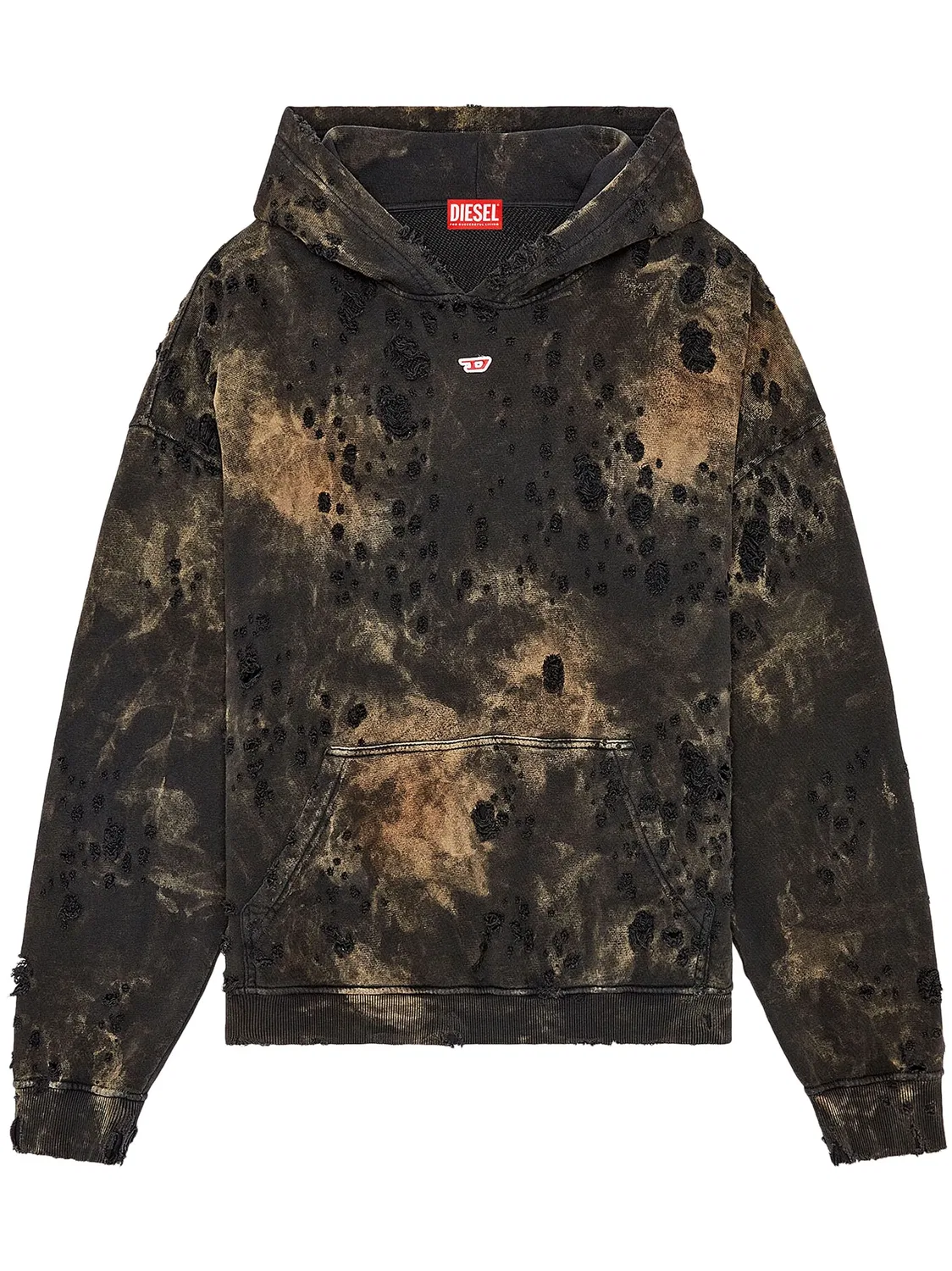 Худи S-Boxt-Hood-N9 с эффектом потертости Diesel, черный