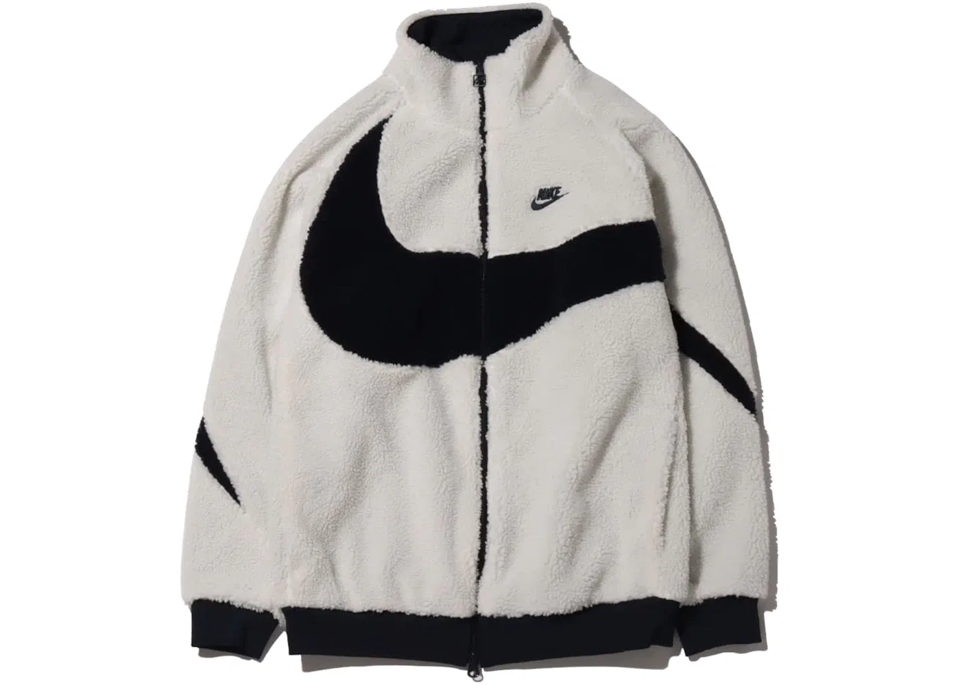 Мужская куртка с принтом Nike Big Swoosh Reversible Boa Jacket, White Navy Black