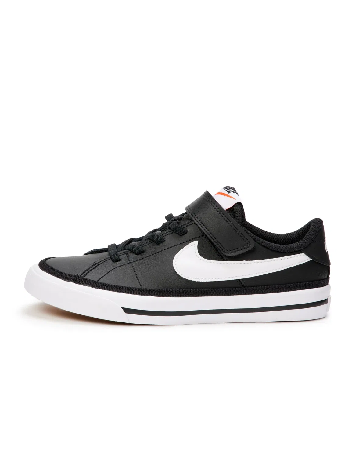 Детские кроссовки для мальчиков с верхом из кожи Court Legacy NIKE, Black Black White Gum Light Brown