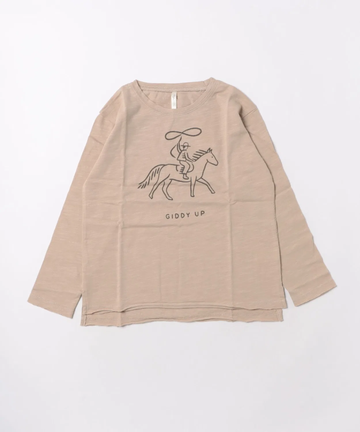 Детская футболка с длинным рукавомRaw Edge Giddy Up Rylee + Cru, Brown