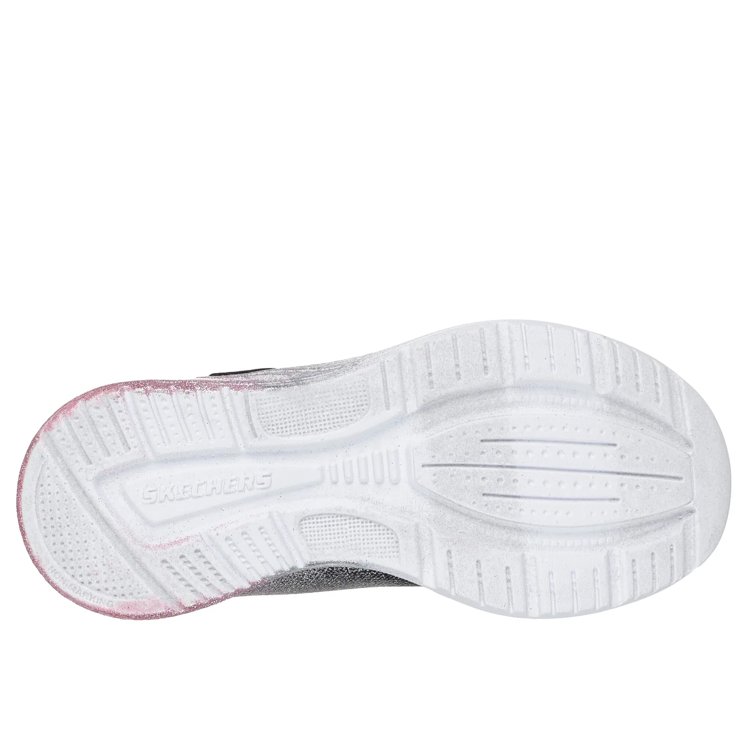 Детские кроссовки на липучке с блестками Skechers, Black/Rose Gold — фото 3