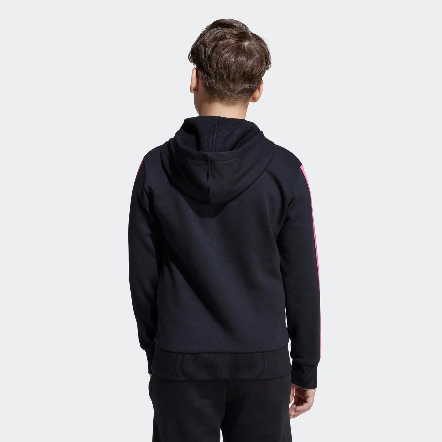 Детский свитшот с полузамком Adidas, Черный Розовый — фото 3